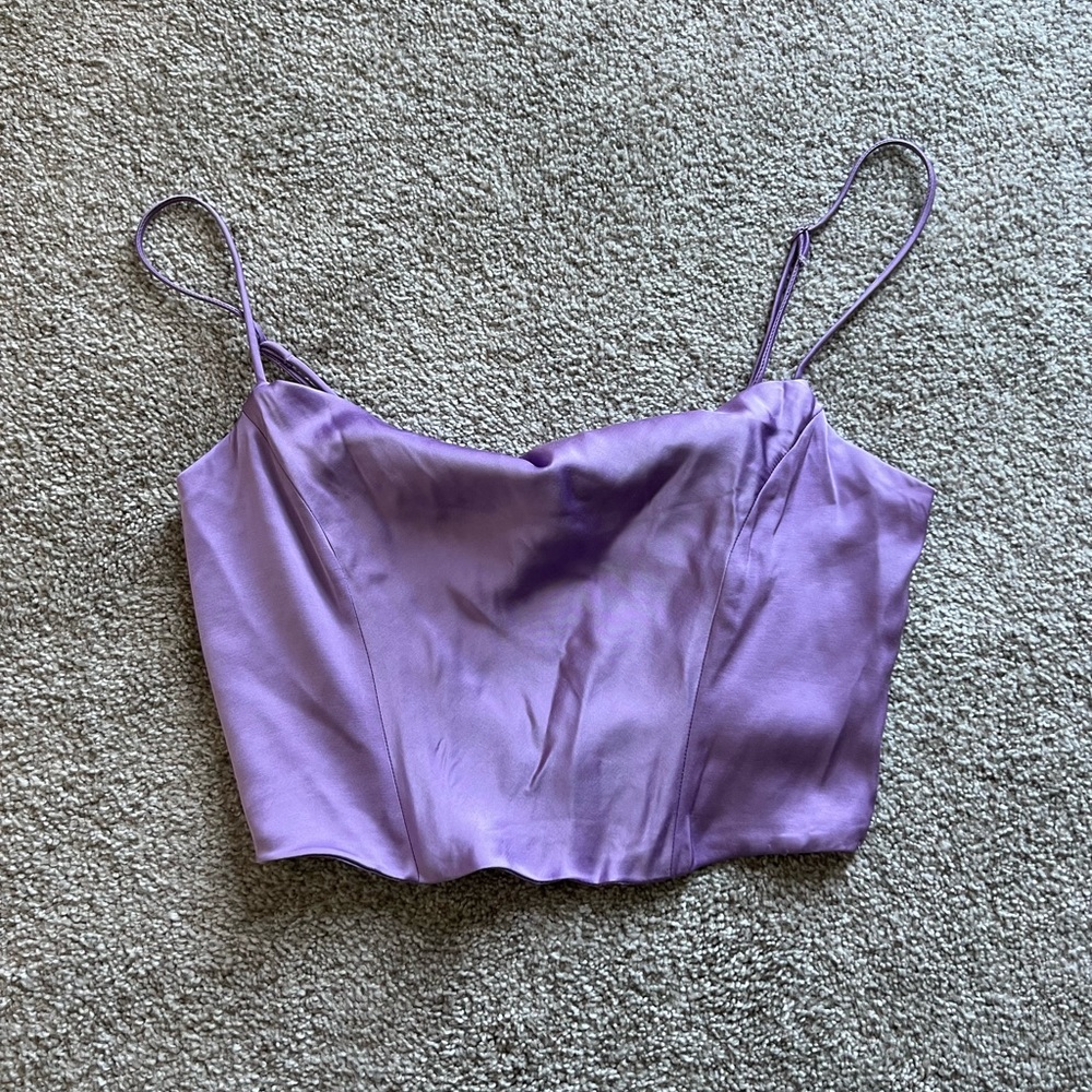 H&M satin corset top